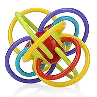 Lots A Loops Sensory Multicolor Teether and Baby Rattle Toy - 3+ Months - Baby Teething Toy