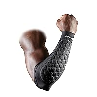 Mcdavid Hex Padded Forearm Compression Sleeve for Football & Contact Sports, Moisture Wicking to Keep You Dry & Cool, Includes 2 Sleeves