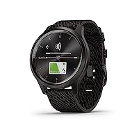 Garmin Vivomove Sport Hybrid Smartwatch with Hands, 4 Days of Operation on Full Charge, Suica Compatible, Sleep Analysis, Stress Level, Body Battery, Connect to Smartphone for Call, Email and LINE
