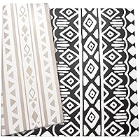 Stylish Reversible Foam Play Mat (Large, Crystals - Black Grey) - Soft, Waterproof, Durable Play mat for Infants, Babies, Toddler, Kids & Grownup - 6.5ft x 4.5ft