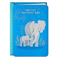 Hallmark 1st Father's Day Card (Elephants) for Son, Friend, Coworker, Relative