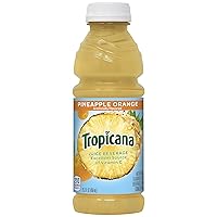 Tropicana Juice Beverage, Pineapple Orange Juice, 15.2 Fl Oz Bottle (Pack of 12) Real Fruit Juices, Vitamin C Rich