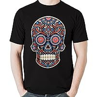 Viva Mexico Men's Day of The Dead Sugar Skull Dia De Los Muertos Halloween T-Shirt