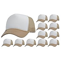 12 Pack Trucker Hat Bulk - Dozen Plain Blank Hats