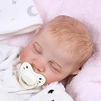 18 Inch Sleeping Baby Dolls -Realistic Newborn Doll with Hand-Drawn Veins, Weighted Silicone