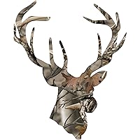 Camo Deer Head with Antlers Sticker