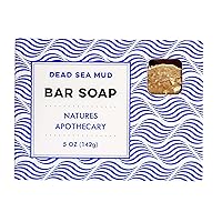 Dead Sea Mud & Salt Premium Bar Soap - Cold-Processed Castile Soap - Eco-Friendly, Vegan, Hypoallergenic, All-Natural, Plant-Derived, Handmade in USA