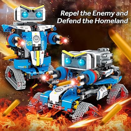 2022 New-2-in-1-STEM Remote Control Robot Building Kit for Kids (796 Pieces) - RC Toy Building Sets Robot or Cars, Robotics Toys for Boys Age 8 9 10 11 12+ Year Old, Gift for Birthday Christmas Etc