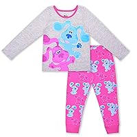 Nickelodeon Blues Clues Girls 2 Piece Long Sleeve T-Shirt and Pants Set for Infants and Toddlers – Pink/Grey