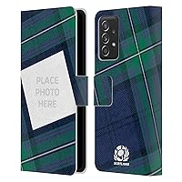 Head Case Designs Officially Licensed Custom Customized Personalized Scotland Rugby Tartan Custom Graphics Leather Book Wallet Case Cover Compatible with Samsung Galaxy A53 5G (2022)