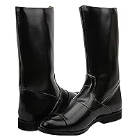 Phoenix Mens Man Mid Calf Motorcycle Riding Police Genuine Leather Boots