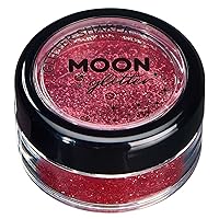 Fine Glitter Shakers 100% Cosmetic Glitter for Face, Body, Nails, Hair and Lips - 0.17oz - Red
