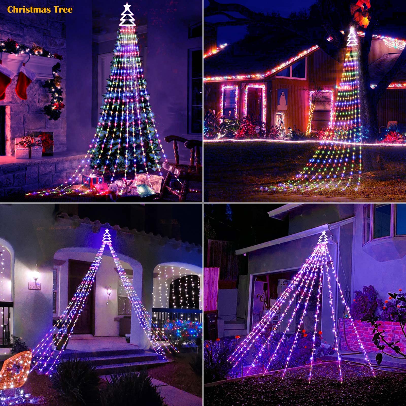Mua Outdoor Christmas Decorations Star String Lights 420 LED ...