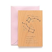 Big & Little Dipper Constellation Wood Card [Personalized Gifts, Custom Message, Love, Anniversary, Wedding, Birthday, Just Because]
