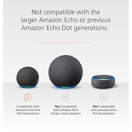Made for Amazon Battery Base, in Black for Echo Dot (4th generation) Not compatible with previous generations of Echo or Echo Dot (1st Gen, 2nd Gen, or 3rd Gen).