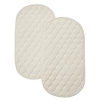 TL Care 2 Pack Waterproof Quilted Playard Changing Table Protector Pads Made with Organic Cotton Top Layer, 23