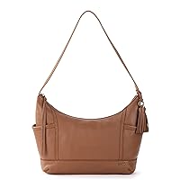The Sak Tobacco Leather Hobo Bag, Kendra Handbag for Women - Spacious, Functional, Fashionable, Sustainably Made, Vegan Lining, One Size