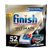 Ultimate Dishwasher Detergent- 52 Count - With CycleSync Technology - Dishwashing Tablets - Dish Tabs