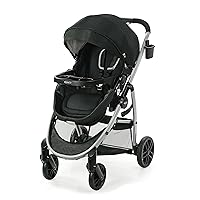 Modes Pramette Stroller, Baby Stroller with True Pram Mode, Reversible Seat, One Hand Fold, Extra Storage, Child Tray, Pierce