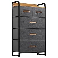 YITAHOME Fabric Dresser with 5 Drawers, Fabric Dresser, Organizer for Room