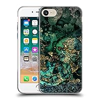 Head Case Designs Officially Licensed UtArt Gold and Seafoam Green Malachite Emerald Soft Gel Case Compatible with Apple iPhone 7/8 / SE 2020 & 2022
