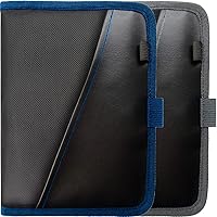 Glove Box Compartment Organizer - Car Document Holder - Owner Manual Case Pouch - Vehicle Storage Wallet for Registration & Insurance Card - BLUE + GRAY BUNDLE