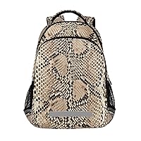 ALAZA Snake Skin Python Animal Backpack Purse for Women Men Personalized Laptop Notebook Tablet School Bag Stylish Casual Daypack, 13 14 15.6 inch