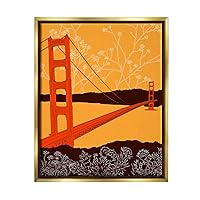 Stupell Industries Floral Pattern Water Bridge Floating Framed Wall Art, Design by Shane Donahue