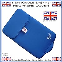 Neoprene Kindle Sleeve Cover & Screen Protector, Royal Blue