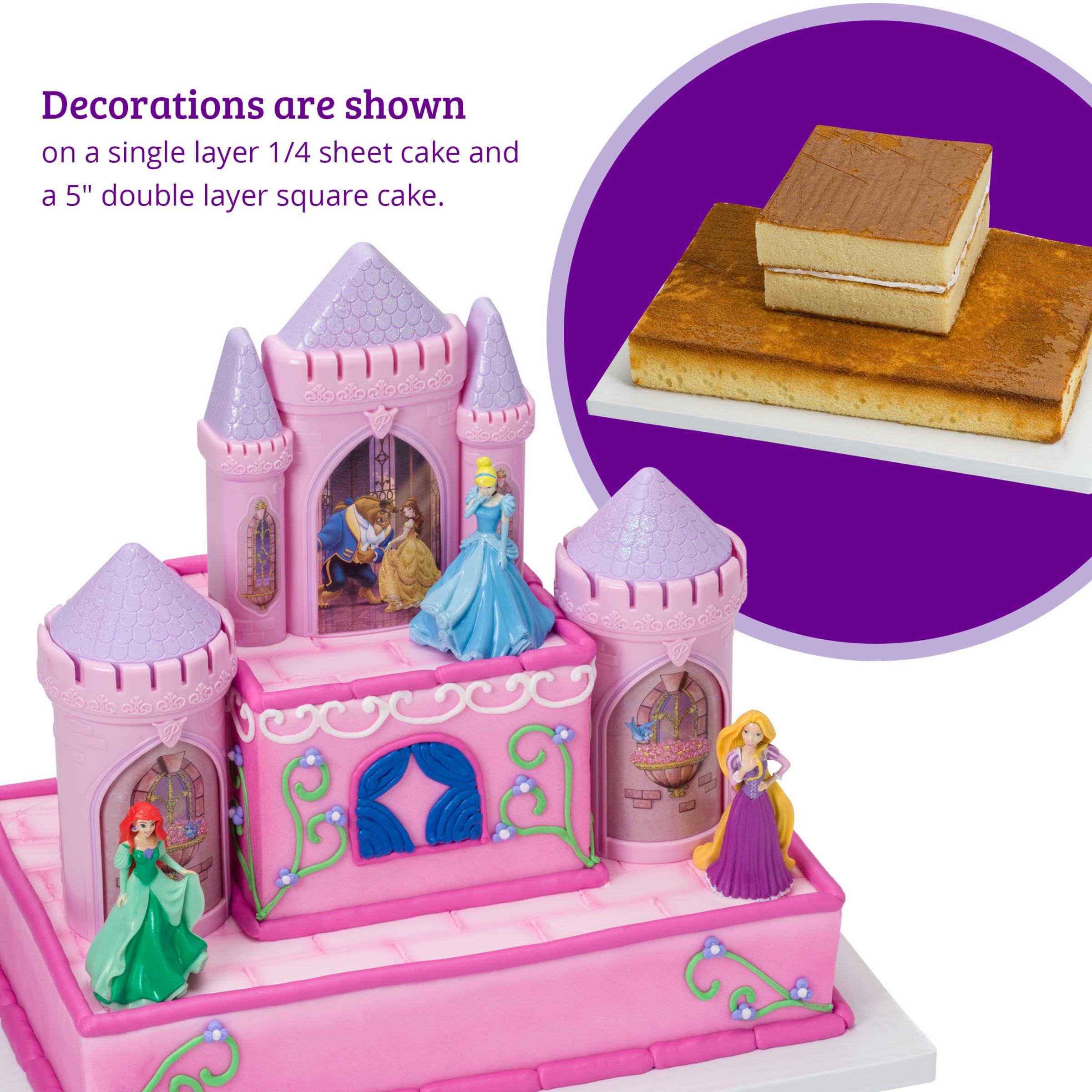 DECOPAC Disney Princess Happily Ever After Signature DecoSet Cake Topper, 4.8