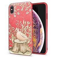 Glitter Case Compatible with iPhone Case 11 Pro Xs Max X 8 Plus Xr 7 6 Bling Print Black Silicone Wild Bright Sparkling Tendernes Cutie Birds Kids Girl Shiny Gold Women Flowers Floral Silver