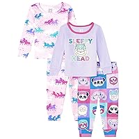 The Children's Place Baby Toddler Girls Long Sleeve Top and Pants 2 Piece Pajama Sets