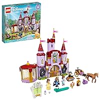 LEGO Disney Belle and The Beast’s Castle 43196 Building Toys from The Beauty and The Beast Movie with Horse Toy, Plus Princess & Prince Mini Dolls