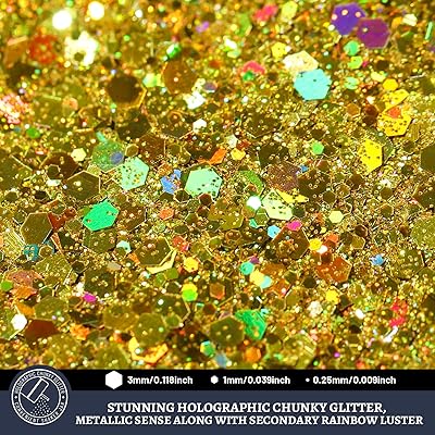 Holographic Chunky Glitter, 160G/5.64OZ Craft Glitter for Resin, Metallic  Iridescent Chunky Fine Glitter Sequin Flake Bulk, Nail Glitter for Makeup  Body Face Eye, Epoxy Tumbler, LEOBRO Silver Glitter A-Laser Diamond Silver