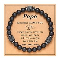 To My Husband, Boyfriend, Son, Grandson, Dad, Grandpa, Papa, Daddy, Brother, Man, Stepdad, Uncle, Fiance, Soulmate, Nephew, Godfather Gifts, Elastic Rope Bracelet for Men Teen Boys