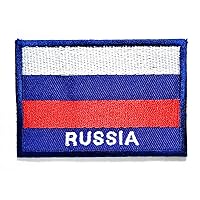 Nipitshop Patches Russia Flag Embroidered Patch Russia Iron On Sew On National Emblem Patch Clothes Bag T-Shirt Jeans Biker Badge Applique Iron on Sew On Patch