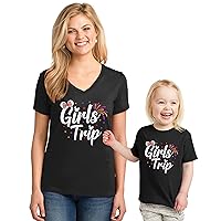 TEEAMORE Mommy and Me Shirts Cute Little Horse Graphic Print Tees Mom and Kid Outfit Set