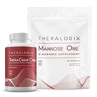 Theralogix TheraCran One & Mannose One - 90-Day Supply - Cranberry Capsules & 2,000 mg D-Mannose Powder Packets for Men & Women, Supports Urinary Tract Health* - NSF Certified