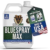 PetraMax Blue Herbicide Lawn Dye - Super Strength Concentrate 3X More Than Others, for Herbicides, Fertilizer & Weed Killer - Blue Mark Spray Indicator for Home and Commercial Sprayer Use (32 oz)