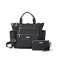 3-in-1 Convertible Backpack - Medium 12x15 inch Travel Backpack Crossbody Tote with RFID Phone Wristlet