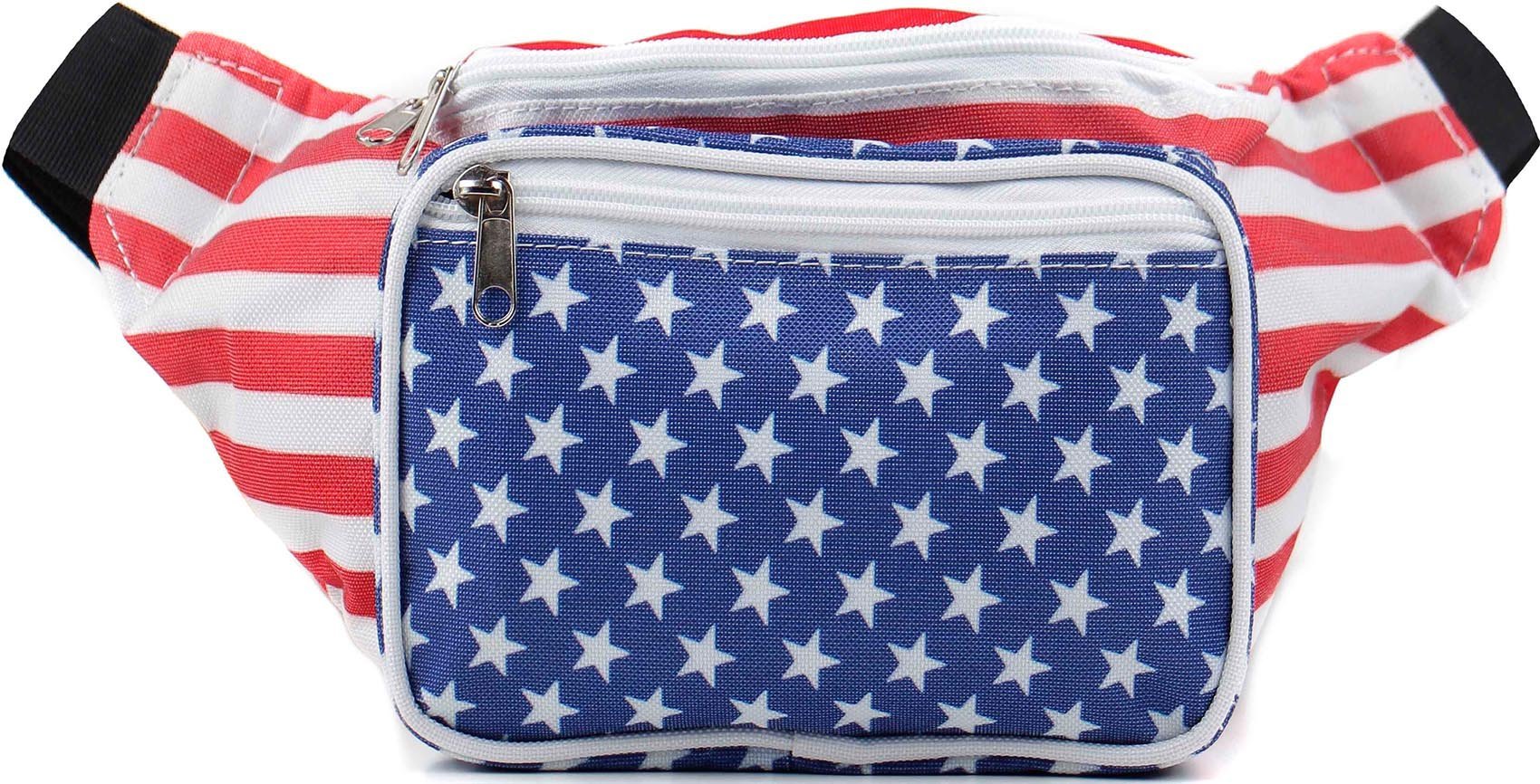 American Flag Fanny Pack I 4th of July Fanny Pack Bum Bag Crossbody - Flag Fanny Pack Waist For Halloween costumes - USA Fanny Pack for 4th of July accessories for women