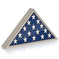 Americanflat Large Flag Display Case for Burial Flag in Driftwood - Fits a Folded 5x9.5 Feet Flag - Military Flag Case - Flag Box Display Case with Wall Mount and Polished Plexiglass Front