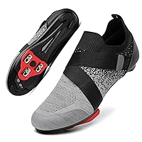 Road Riding Biking Bike Shoes for Men Women Compatible with Peloton Indoor Cycling Shoes with Delta Cleats Included