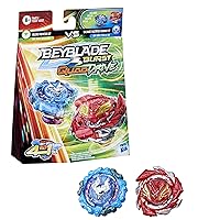 BEYBLADE Burst QuadDrive Salvage Valtryek Rashad V7 and Gilded Nemesis N7 Spinning Top Dual Pack -- 2 Battling Game Top Toy for Kids Ages 8 and Up