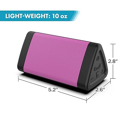 OontZ Angle 3 Bluetooth Speaker, Portable Wireless Bluetooth 5.0 Speaker with Official Carry Case, 10 Watts, Crystal Clear Stereo Sound, Rich Bass, IPX5 Loud Portable Bluetooth Speaker (Pink)