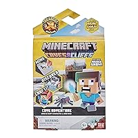 Treasure X Minecraft Caves & Cliffs Cave Adventure Pack. Mine, Discover & Craft with 16 Levels of Adventure, Mine & Craft Character & Mini Mob to Collect. Will You find The Real Gold Dipped Treasure?