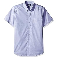 Cutter & Buck Men's Easy Care Tailored Fit Stretch Oxford Short Sleeve Shirt