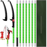 26 Feet Tree Pole Saws ＆ Pruner, Adjustable Tree Branches trimming With Attachment Saw BladeManual Shear Garden Tools Hand Tools Extendable Height