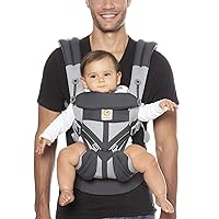 Ergobaby Omni 360 All-Position Baby Carrier for Newborn to Toddler with Lumbar Support & Cool Air Mesh (7-45 Lb), Carbon Grey