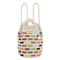 The Sak Dylan Backpack in Crochet, Dual Shoulder Straps, Prisma Tile